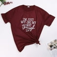 thumbnail image 2 of T-Shirts à Col Rond Imprimés pour Femmes Grande Taille, Manches Courtes, T-shirt Graphique, Hauts, T-shirt pour Femmes, 2 of 2