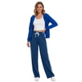 thumbnail image 2 of Rosvigor Womens Sweatpants Color Block Pants High Waisted Pants with Pockets for Workout Travel Outdoor Lounge, 2 of 7