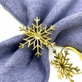 thumbnail image 6 of Christmas Napkin Rings Set of 6, Gold/Silver Xmas Tree Snowflake Elk Napkin Holder Rings for Christmas Wedding Holiday Dinner Table Decoration, 6 of 7