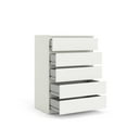 thumbnail image 5 of Tvilum Scottsdale 5 Drawer Chest Dresser for Adults, White Woodgrain, 5 of 18