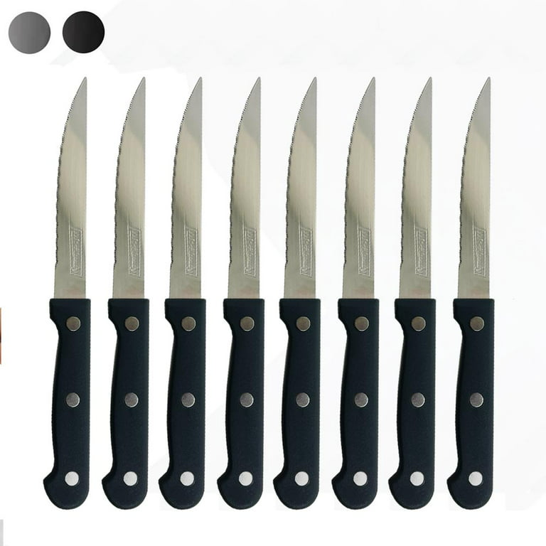 8 Set Stainless Steel Steak Knives Serrated 8.5 Knife Cutlery