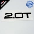 thumbnail image 2 of OEM ABS Nameplate Audi 2.0T Gloss Black Emblem 3D Trunk Logo Badge Decoration, 2 of 3