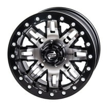 4/110 Tusk Teton Beadlock Wheel 14x7 5.0   2.0 Machined/Black For TRACKER 500S 2020