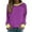 Hot Pink, variant on Oalirro Cute Long Sleeve Tops for Women Striped Print Round Neck Tops for Women 2024 Fall and Winter Blue Shirt