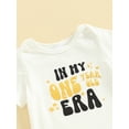 thumbnail image 4 of Suealasg Baby Boy Birthday Clothes 6 12 18 Months Short Sleeve Letter Print Romper +Solid Color Long Pants Newborn Boy Summer 2Pcs Outfits, 4 of 7