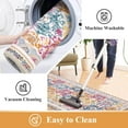 thumbnail image 5 of Boho Kitchen Rug Sets 3 Pieces, Washable Kitchen Mats for Floor, Non Slip Soft Vintage Kitchen Area Rug Floor Mat for Kitchen, Laundry Room and Hallway (Colorful, 20''x32''+20''x47''+20''x59''), 5 of 6