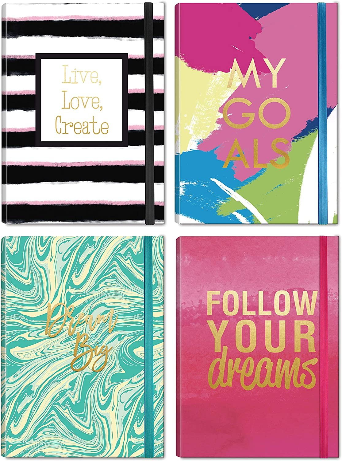 HARDBACK JOURNALS stationary floral prints inspirational 5 x 7 60 lined pages 
