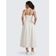 thumbnail image 3 of CRZ YOGA Square Neck Maxi Tank Dress for Women Sleeveless Padded Summer Flowy Casual Outfit with Pockets, 3 of 7