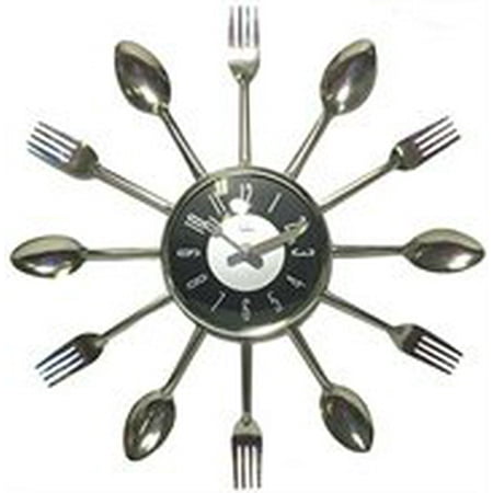 Harko Products Kitchen Utensil Clock Black Walmart Com