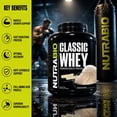 thumbnail image 6 of NutraBio Classic Whey Protein Powder- 25G of Protein Per Scoop - Full-Spectrum Amino Acid Profile - No Fillers, Artificial Colors, Preservatives - Low Glycemic Index - Creamy Vanilla, 5 Pounds, 6 of 9