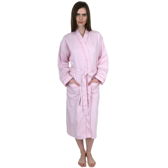 TowelSelections Women's Bathrobe Soft Cotton Spa Robe Large/X-Large Ballerina Pink