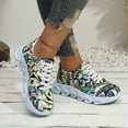 thumbnail image 3 of HEWUQI Womens Platform Slip on Animated Patterns Running Shoes Breathable Walking Lightweight Gym Workout Non Slip Fashion Sneakers Green Size 6, 3 of 6