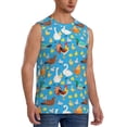 thumbnail image 2 of KLL Rooster And Chickens Print Workout Tank Tops Gym Sleeveless Fitness Muscle Tee-X-Large, 2 of 7