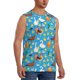 thumbnail image 2 of Fotbe Rooster And Chickens Men's Camiseta sin Mangas Estampada para Hombres, Playera Casual para Gimnasio, Entrenamiento, Playa-Large, 2 of 7