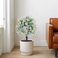 thumbnail image 5 of DefiDgd Artificial Lavender Topiary Ball Trees with Stake,Outdoor UV Resistant Faux Lavender Shrubs Plant for Indoor Garden Yard Porch Patio Home Decor(White), 5 of 6