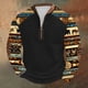 thumbnail image 1 of Blusas y camisas de manga larga con cuello redondo para hombre Sudadera con puños en los hombros estampada para hombre Blusa de poliéster de manga larga con cuello redondo para hombre, 1 of 3