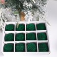 thumbnail image 5 of 12 bolas de plástico de terciopelo para árbol de Navidad, 6 cm, para colgar, decorativas, para árbol de Navidad, 5 of 5