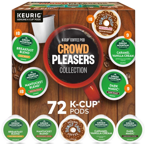 Keurig Crowd Pleasers KCup Pod Coffee, Variety Pack (72 Ct.)