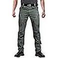 thumbnail image 2 of Susclude Pantalon Tactique pour Homme Extensible, 9 Poches Anti-Déchirure Léger Cargo de Travail Militaire Pantalon de Plein Air de Randonnée Gris Vert 28Wx30L, 2 of 4