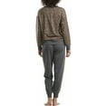 thumbnail image 2 of Splendid Womens Long Sleeve Crewneck Top And Jogger Pants 2 Pieces Pajama Set,Lively Leopard,Small, 2 of 3