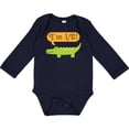 thumbnail image 3 of Inktastic Half Birthday 1/2 Boy Alligator Boys Long Sleeve Baby Bodysuit, 3 of 5