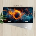 thumbnail image 2 of License Plate, Burning basketball Decorative Front,Personalized Stainless Steel License Plate Cover For Men Women,12.2" X 6.2", 2 of 6