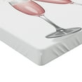 thumbnail image 2 of Ambesonne Champagne Fitted Sheet, Glasses with Blush Drink, King Size, Blush and Pale Grey, 2 of 3