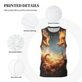 thumbnail image 3 of Honeii Red And Gray Flame Fox print basktball shirt for men and women, Unisex basketball jersey for Theme party-Medium, 3 of 6