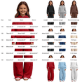 thumbnail image 4 of GiLiling Girls Pullover Hoodie with Kangaroo Pocket and Wide Leg Pants Set, Kids 2 Piece Fall Winter Sweatsuit Outfits (Dark Gray, 13-14 Years), 4 of 8