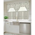 thumbnail image 4 of Farmhouse Sage Green Kitchen Curtain and Valance Set 3 Pieces,Rod Pocket Short Tier Curtains 24 Inch Length,Vintage Flower Leaf Botanical Swag Topper Small Window Treatment for Cafe Bathroom Bedroom, 4 of 6