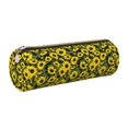 thumbnail image 1 of Easygdp Sunflowers In Vintage para Estuche de Lápices Cilíndrico de Cuero con Cremallera, Organizador de Lápices de Cuero para Escuela, Oficina y Viajes, 1 of 6