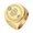 Gold Aries, variant on Zodiac Signet Ring for Men Women 22mm Round Top Stainless Steel Astrology Horoscope Vintage Engraved Constellation Tarot Jewelry Gift Sizes 7-15