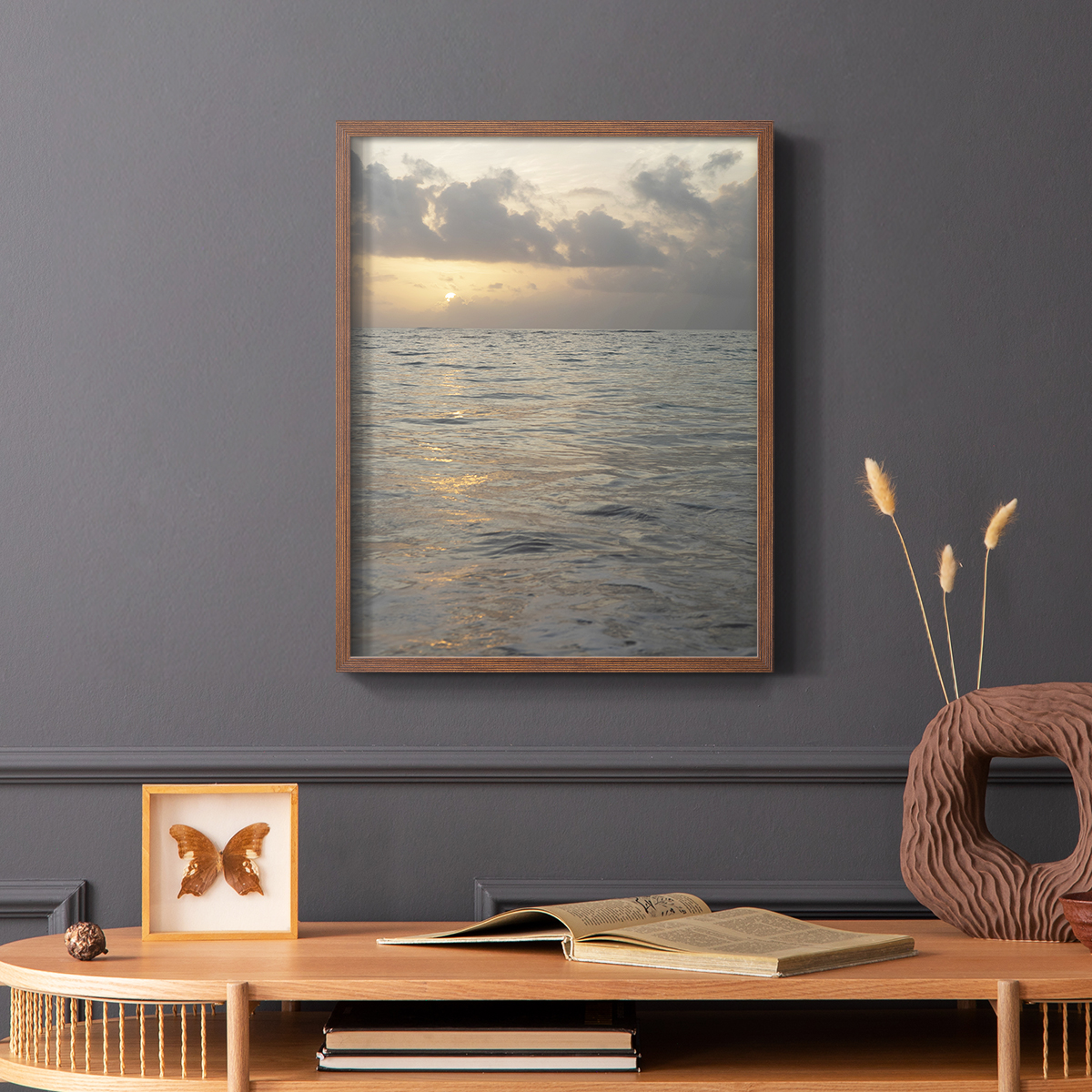 Matisse MDCCCXXVII Framed Print in Brown Solid Wood 22 x 28 Framed Print