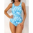 thumbnail image 3 of Charmo Printed 1 Piece Swimwear Athletic Training Swimwear Slim Bathing Suits, 3 of 6