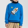 thumbnail image 4 of Tiijoy Little Boys Graphic Sweatshirt Rocket Print Crew Neck Pullover, Sizes 6-7, 4 of 5