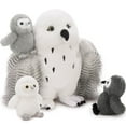 thumbnail image 6 of MorisMos 18" White Snowy Owl Stuffed Animal with 3 Baby Owls Plush Toys, 6 of 9