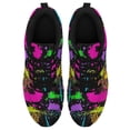 thumbnail image 2 of Neon Splatters With Paint Shoes for Men Women Running Sneakers Breathable Casual Sport Tennis Shoes Black Size 5, 2 of 5