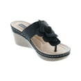 thumbnail image 3 of GOOD CHOICE Womens Black .5 Platform Cushioned Flora Round Toe Wedge Slip On Thong Sandals 7.5 M, 3 of 3
