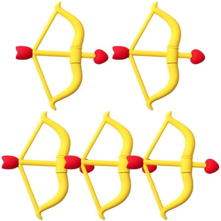 Jiibva 5Pcs/Set Soft Rubber Cake Toopers Creative Cupid's Arrow Cake Decorating Plugs Birthday Party Decorations for Love