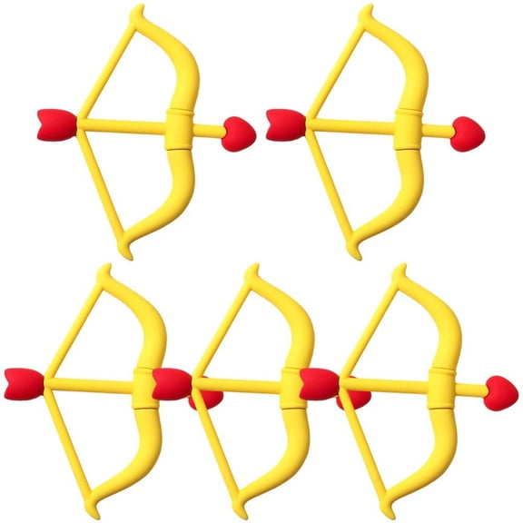 Jiibva 5Pcs/Set Soft Rubber Cake Toopers Creative Cupid's Arrow Cake Decorating Plugs Birthday Party Decorations for Love