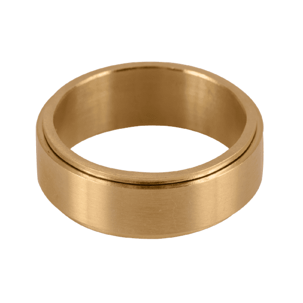 Anillo Hombre Anti Ansiedad LUCKMAN, Acero Inoxidable, Modelo Elton dorado 10
