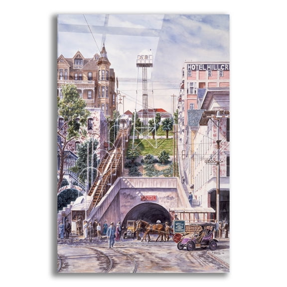 Epic Art 'Angel's Flight, Ca. 1906' by Stanton Manolakas, Acrylic Glass Wall Art, 12"x16"