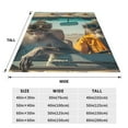 thumbnail image 3 of Honeii Desert Monkeys Drive Print Fleece Blanket - Throw Blanket for Bed, Sofa, Couch, Camping, and Travel , Microplush Ultra Soft Warm Blanket-50"x40", 3 of 7