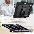 thumbnail image 2 of FJLBDE Case for iPad Pro 13 Inch (M4 2024/M5 2025), Rugged Shockproof Tablet Cases Cover with Kickstand Shoulder Strap, Black, 2 of 7