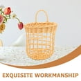 thumbnail image 3 of WHAMVOX  Wicker Basket with Lid Decorative Storage Woven Hanging Baby, 3 of 7