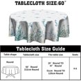 thumbnail image 2 of Summer Sea Turtle Jellyfish Table Cloth Round Blue Ocean Theme Nautical Coastal Tablecloth 60 Inch Decor Washable Stain and Wrinkle Resistant Round Table Cover for Dining Party Picnic, 2 of 8