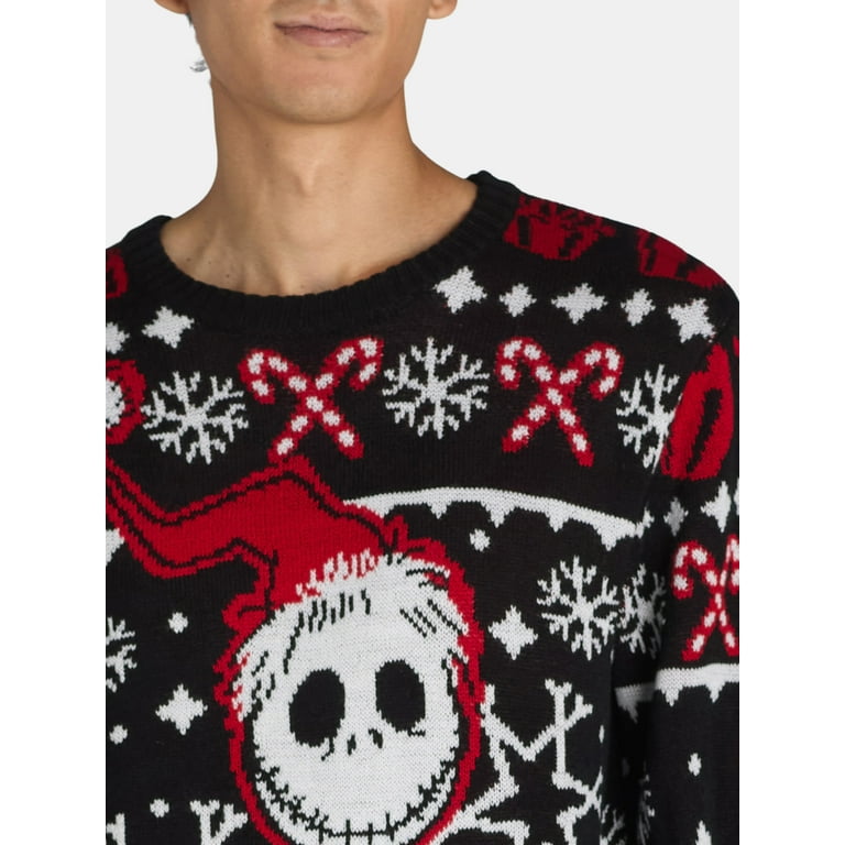 The Nightmare Before Christmas Men s Big Men s Holiday Ugly Christmas Sweater Sizes S 3XL Walmart
