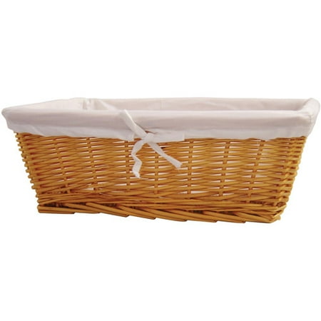 Neu Home Tapered Willow Baskets with Liners, Set of 2