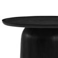 thumbnail image 6 of Coffee Sofa Side End Table, round, Black, Wood, Living Room Lounge Cafe Lobby Hospitality Restaurant, Modern Contemporary, HB37692, 6 of 7