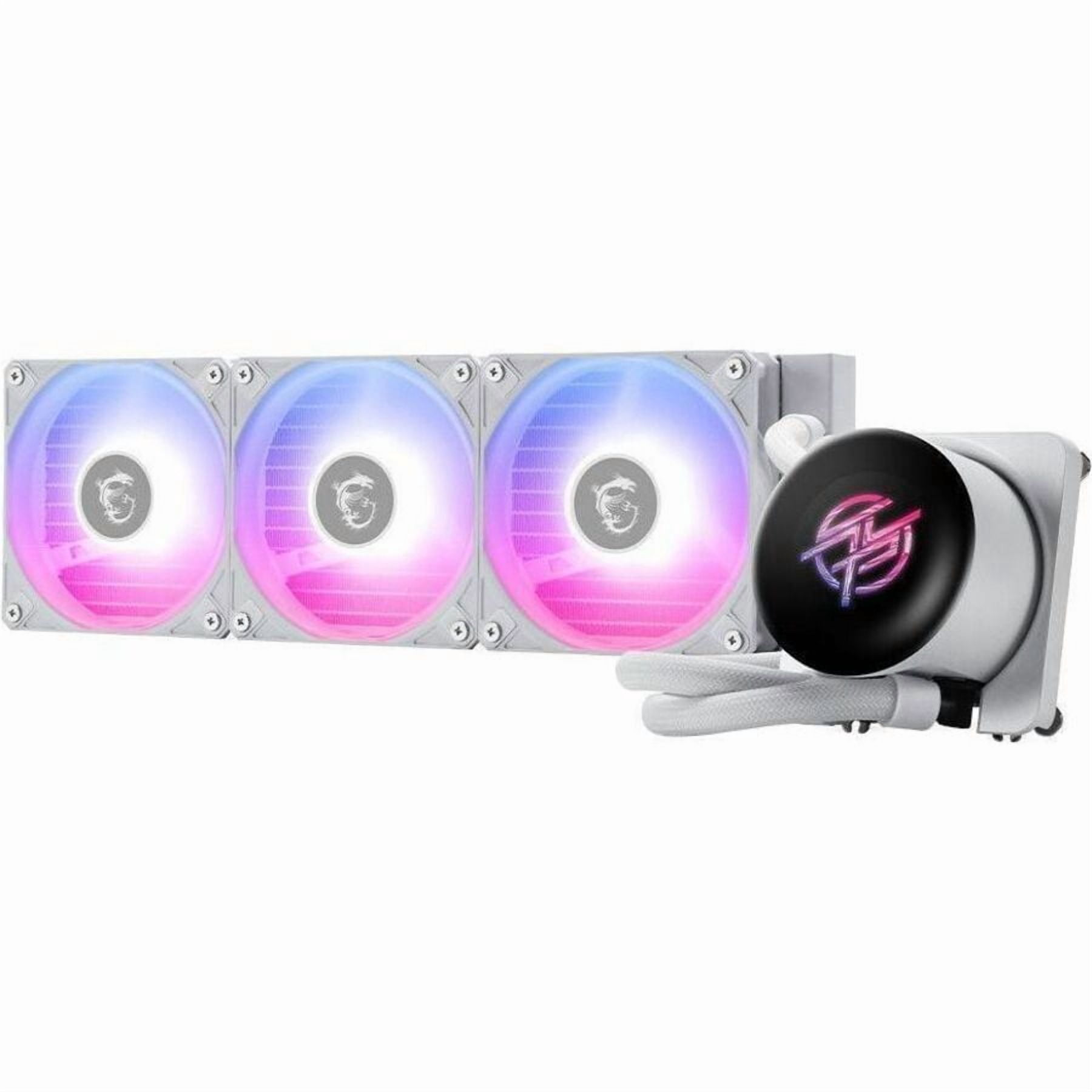 MSI MPG CORELIQUID P13 360 WHITE ARGB Liquid CPU Cooler - 360mm AIO, 2.1" LCD screen, UNI Bracket, Intel AMD (LGA 1700/1851/AM4/AM5), Pre-installed Fans - White